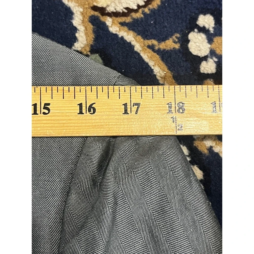 Salvatore Ferragamo Herringbone Linen Silk Blazer Sport Coat Italy 40 (50R) Gray